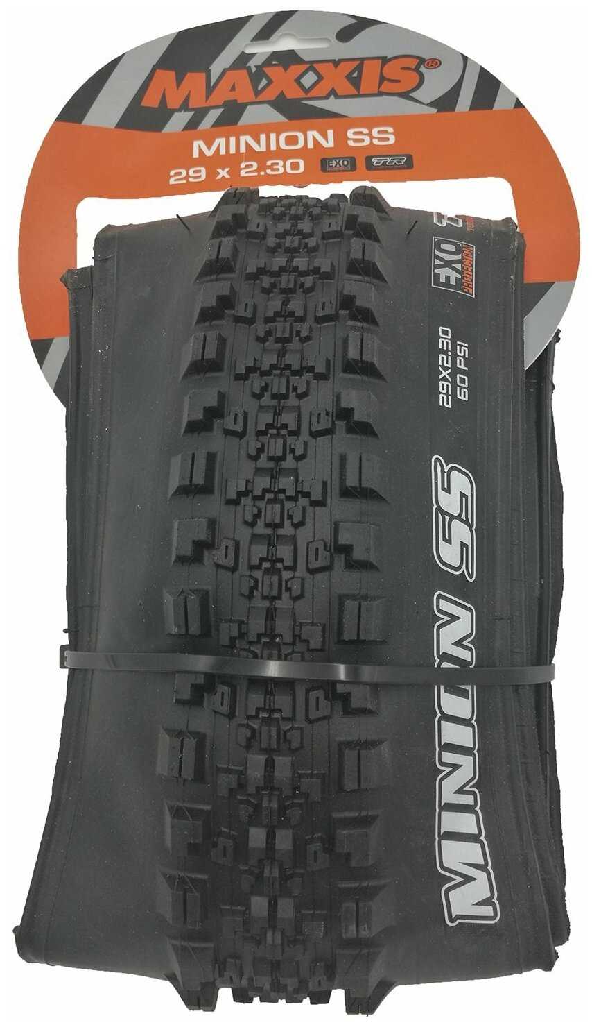 Велопокрышка Maxxis Minion SS EXO TR, 29x2.3, 60 TPI, складная, черная, TB96778000 фотография 3