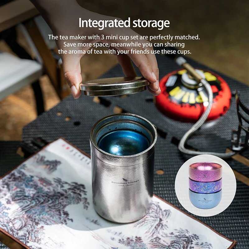 Титановая чайница Boundless Voyage с фильтром фотография 10