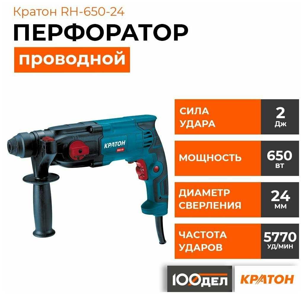 Перфоратор Кратон RH-650-24 (3 07 01 025) фотография 1