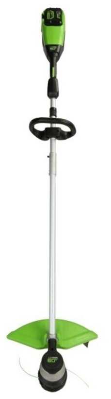 Триммер Greenworks GD60LTK4, 60V, бесщеточный, с АКБ 4Ач и ЗУ фотография 1