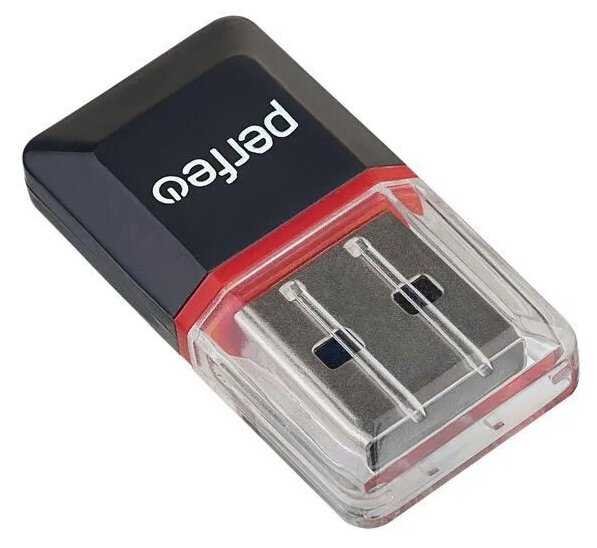 Картридер Perfeo Card Reader Micro SD, (PF-VI-R008), черный фотография 1