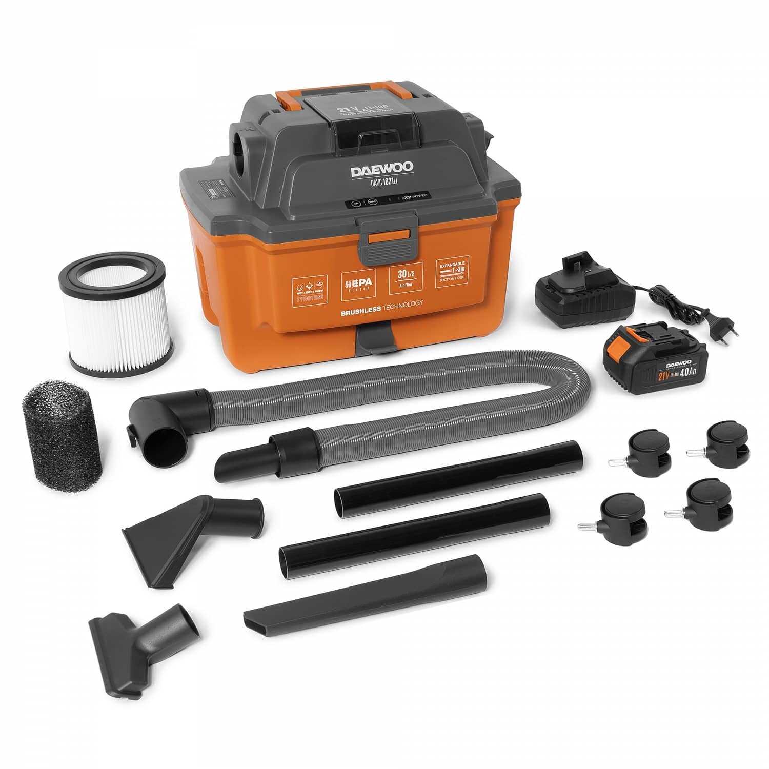 Пылесос аккумуляторный DAEWOO DAVC 1621Li SET фотография 14