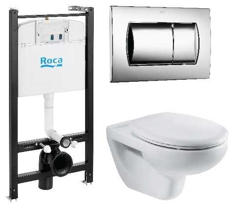 Унитаз с инсталляцией подвесной Roca Victoria 893100000 с горизонтальным выпуском