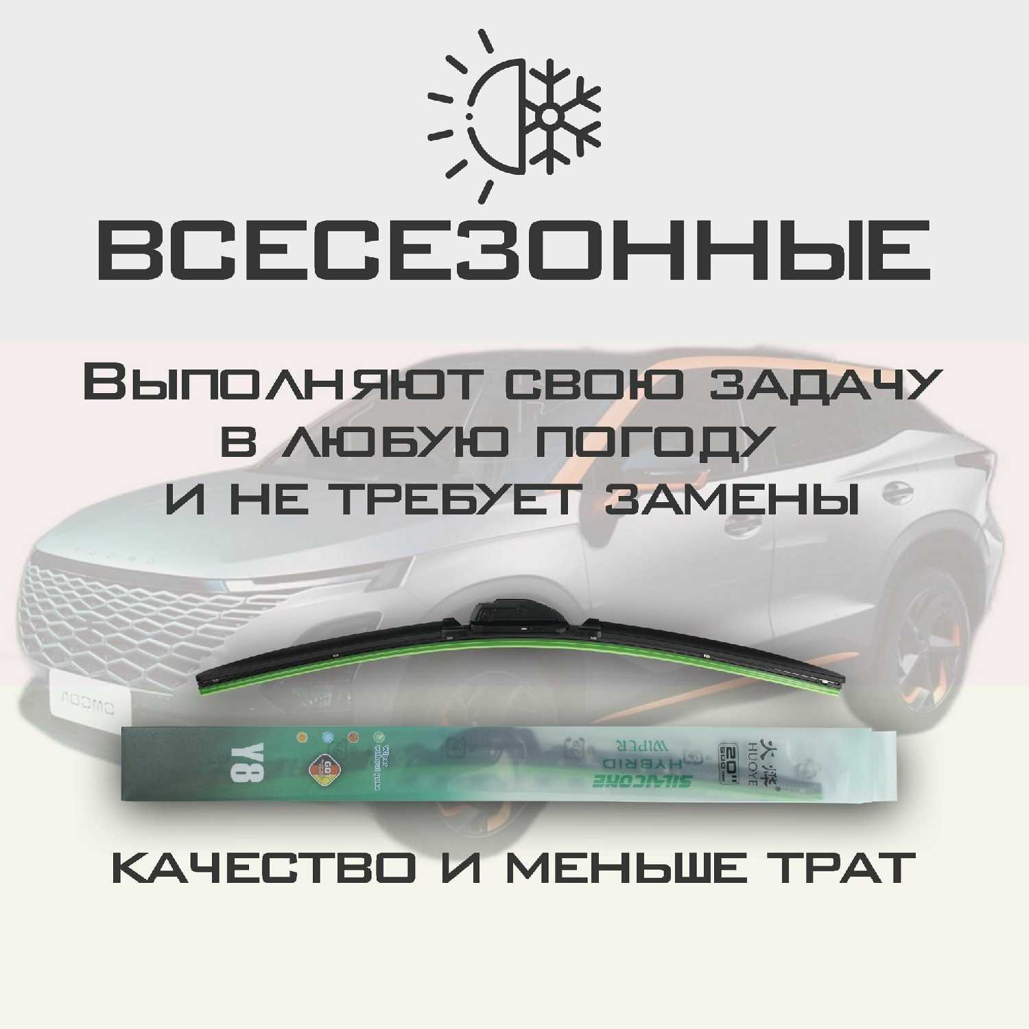 Комплект дворников OMODA Дворники (Y8) фотография 2
