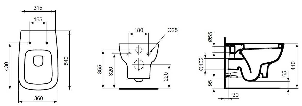 Чаша унитаза подвесная Ideal STANDARD Esedra T281401 с горизонтальным выпуском фотография 3