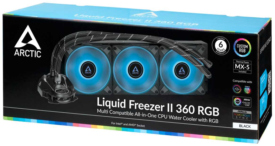 Система водяного охлаждения для процессора Arctic Liquid Freezer II - 360 RGB фотография 5