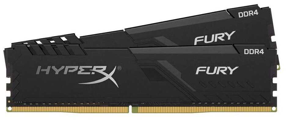 Оперативная память HyperX Fury 16 ГБ (8 ГБ x 2 шт.) DDR4 DIMM CL16 (HX426C16FB3K2/16)