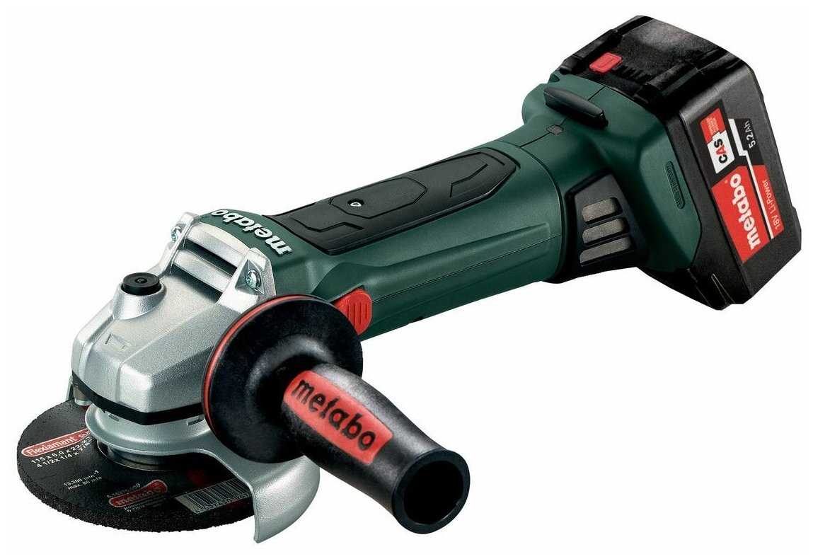 Аккумуляторная УШМ Metabo W 18 LTX 125 (602174650) фотография 2