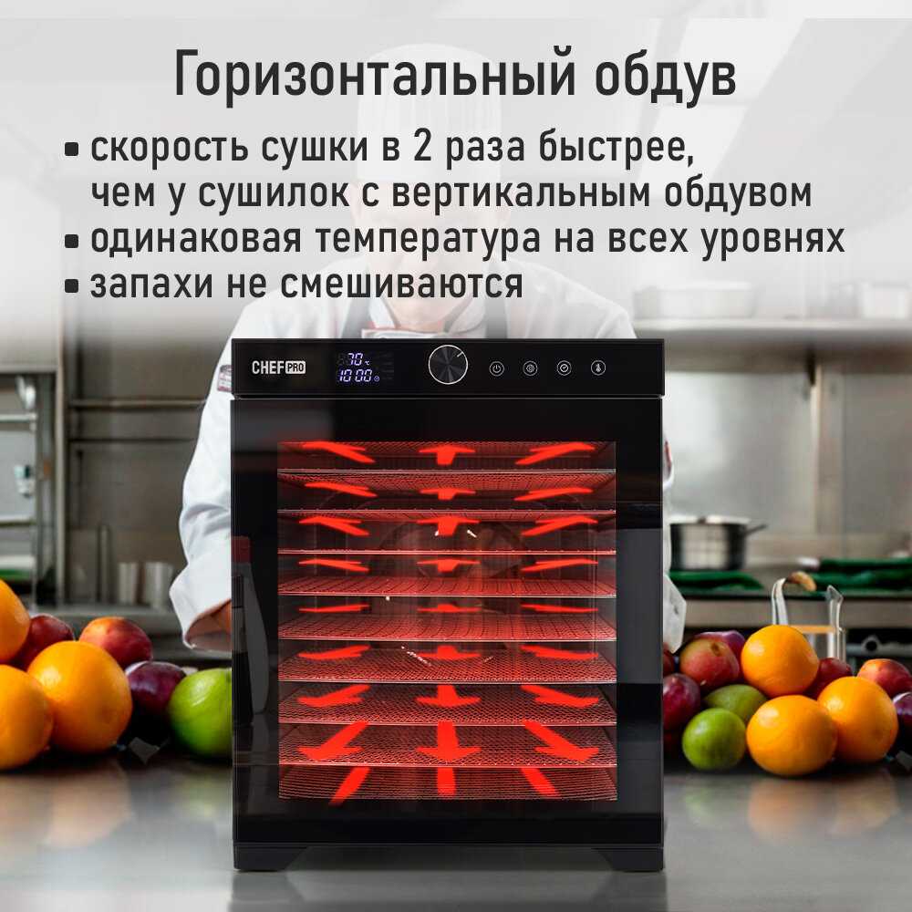 Сушилка для фруктов, овощей CHEF PRO Сушилка для фруктов и овощей (CF-FD805A) фотография 3