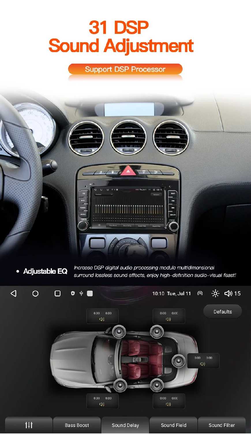 Автомагнитола GATAXASKY для Peugeot (RK 4 64 FAN G) фотография 20