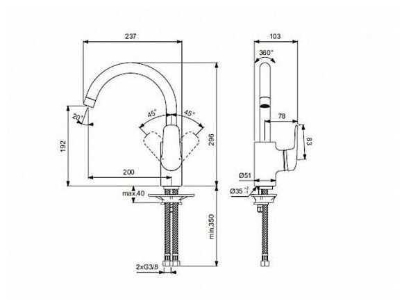 Смеситель Ideal Standard B1727AA фотография 1