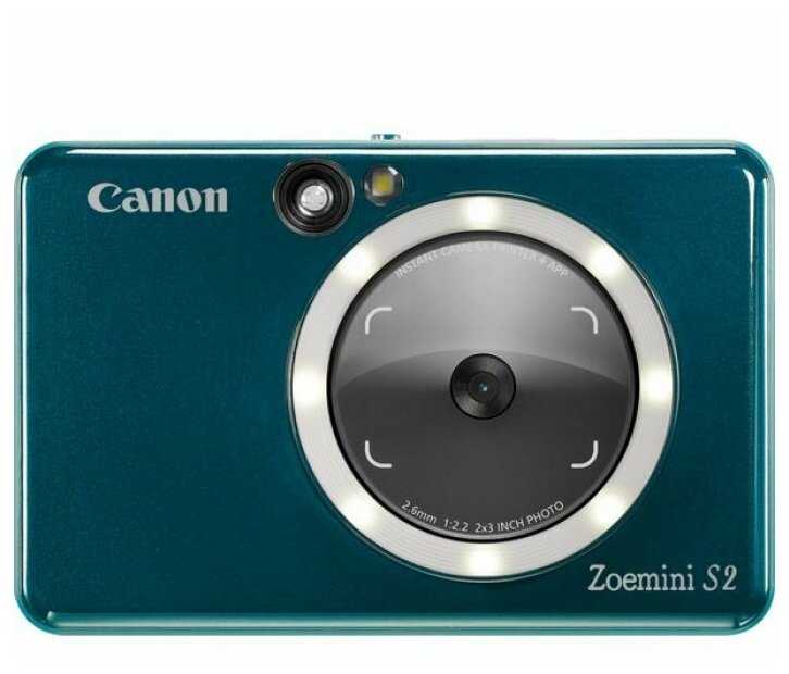 Камера и принтер моментальной печати Canon Zoemini S2, зеленая