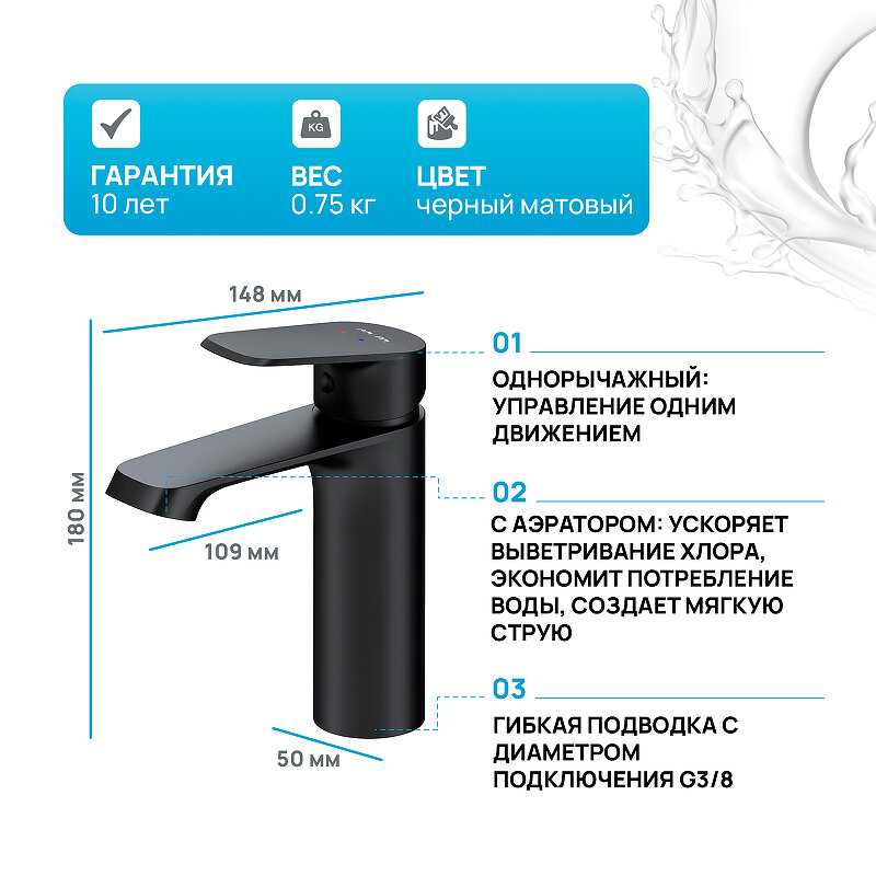 Смеситель для раковины Func F8F02122 фотография 21