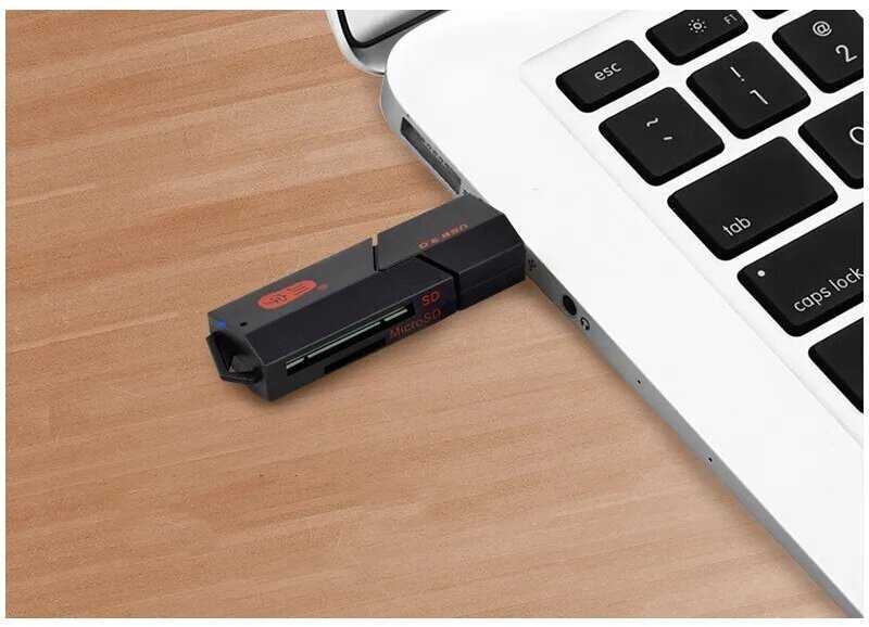 Высокоскоростной кард-ридер SmartQuickly C307 - MicroSDXC, SDXC до 2 Тб - USB 3.1 G1 - Win+Mac+Linux фотография 4
