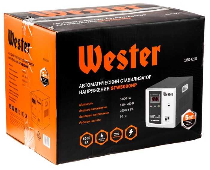 Стабилизатор напряжения Wester STW-5000NP фотография 4