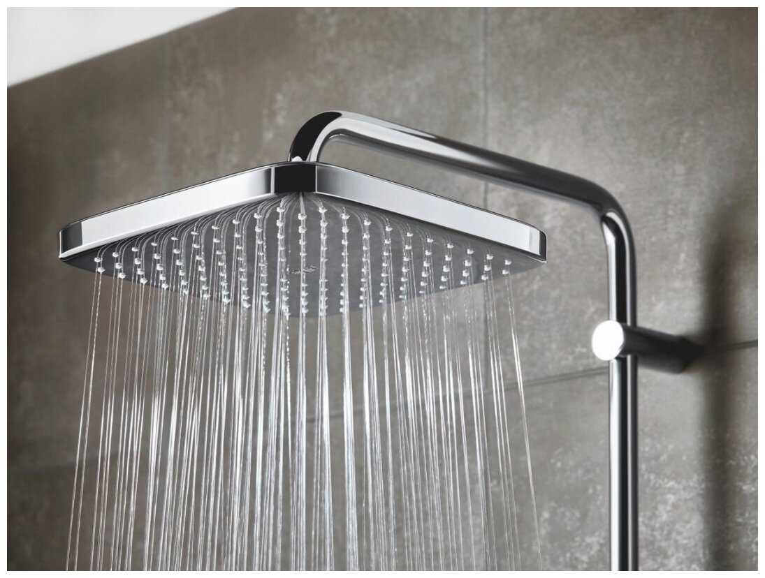 Душевая стойка со смесителем для ванны Grohe Eurosmart Cosmopolitan System 250 Cube, хром фотография 3