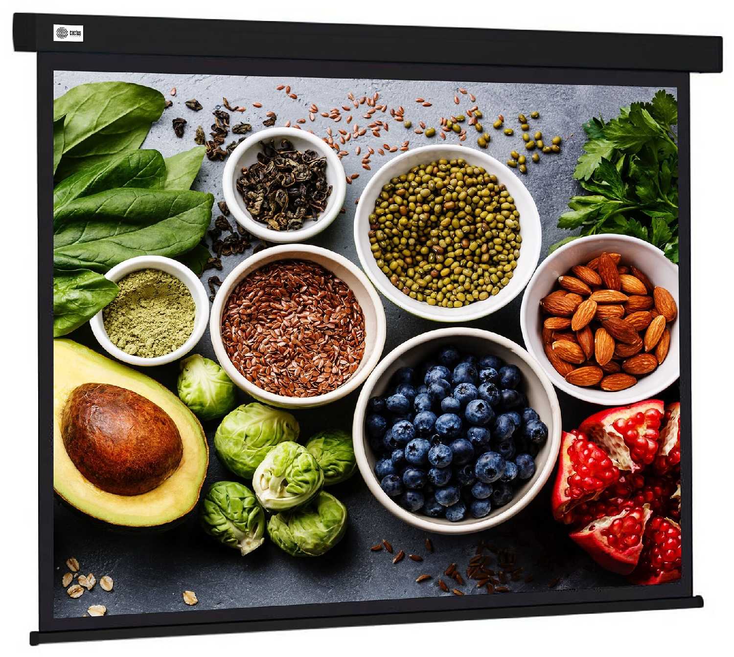 Рулонный cactus Wallscreen (CS-PSW-187X332-BK)