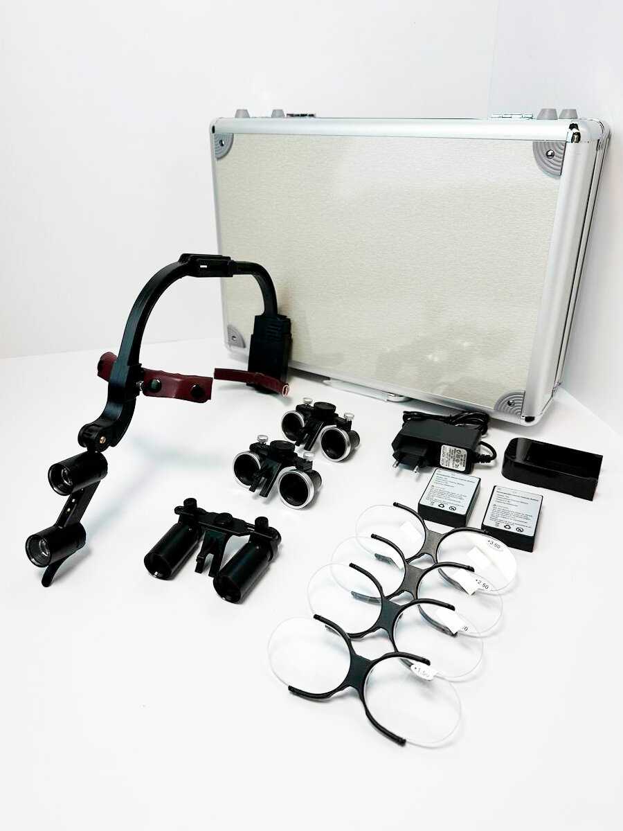 Налобный осветитель с бинокулярными лупами фотография 4