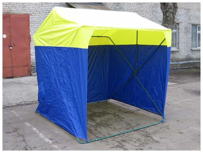 Палатка торговая 2,0х2,0 P(кабриолет) (Зеленый/Желтый) фотография 1