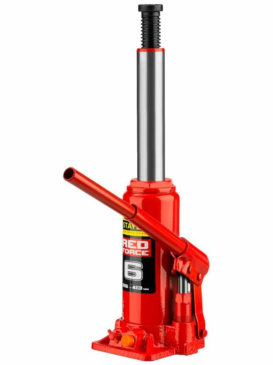 Домкрат бутылочный гидравлический STAYER 43160-6-K фотография 11