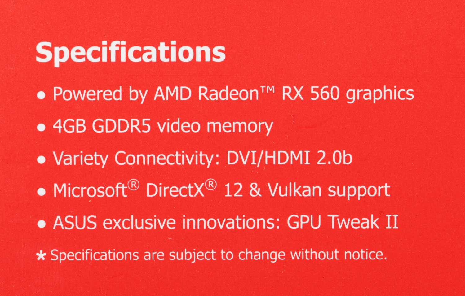 Видеокарта Asus RX560 4GB фотография 9