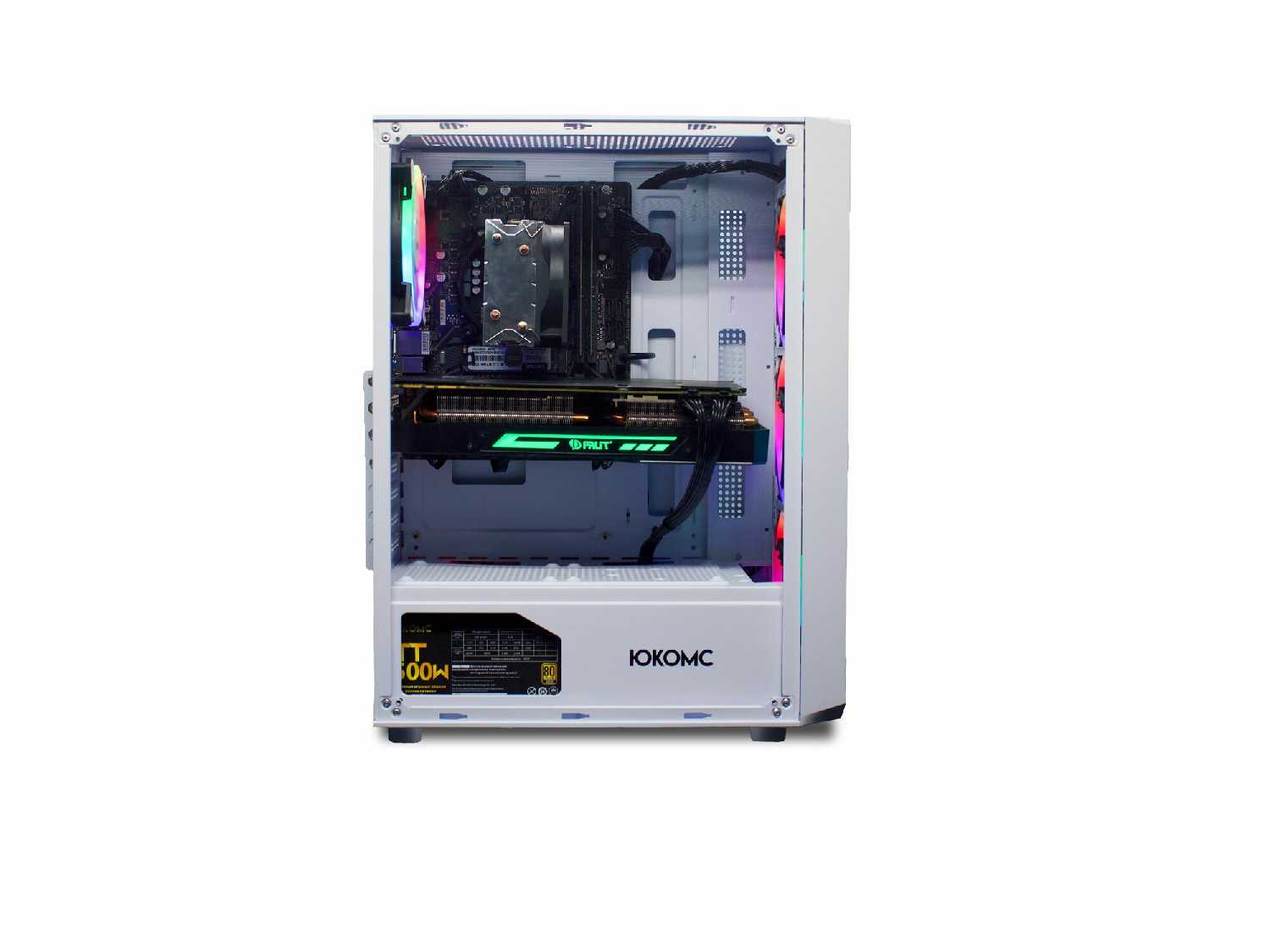 Игровой компьютер юкомс i3 14100F, RX 5700 XT 8GB, SSD 2TB, 32GB DDR4, БП TT500 500W фотография 6