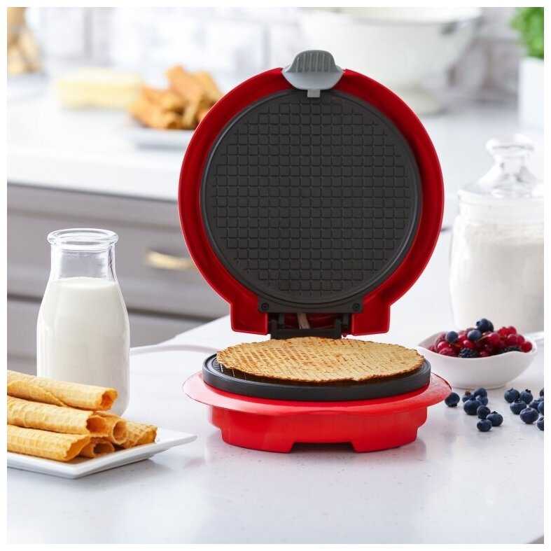 Вафельница для приготовления тонких вафель LATS LT-106plus, конус для мороженого и лопатка в комплекте. фотография 6