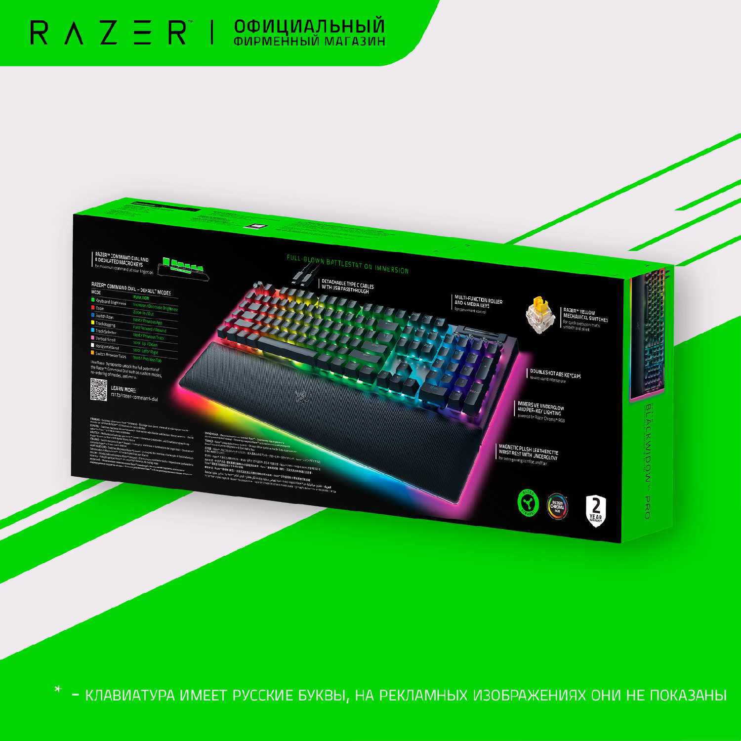 Клавиатура Razer BlackWidow V4 Pro (RZ03-04680100-R3M1) фотография 16