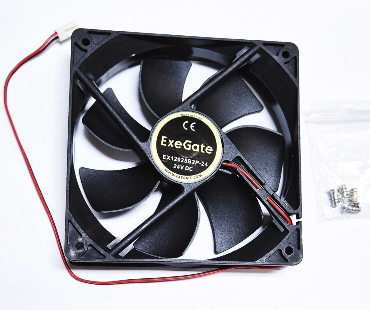 Вентилятор ExeGate EX12025B2P (120x120x25 мм, 2-Ball, 2pin, 1550RPM, 25dBA) фотография 3