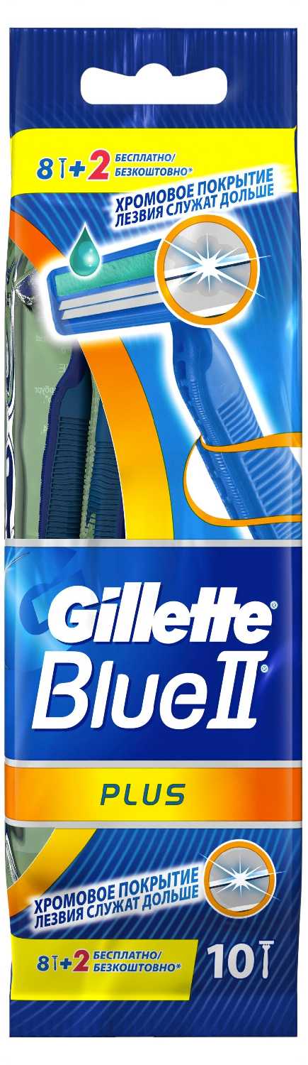 Одноразовый бритвенный станок Gillette Blue2 Plus (10) фотография 4