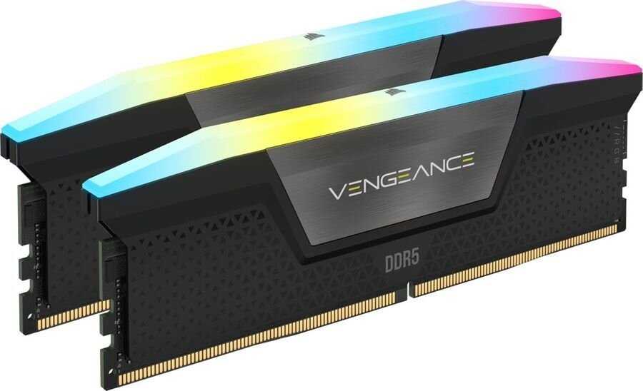 Оперативная память Corsair Vengeance RGB (16 ГБ x 2 шт.) DDR5 DIMM CL40 (CMH32GX5M2B5600C40K)