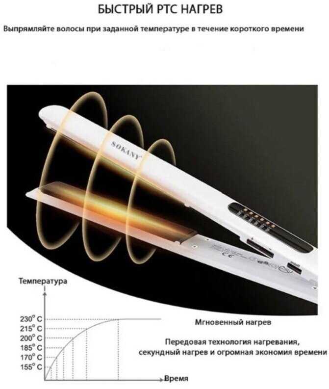 Выпрямитель для волос SOKANY Профессиональный выпрямитель для волос (HS-984) фотография 9