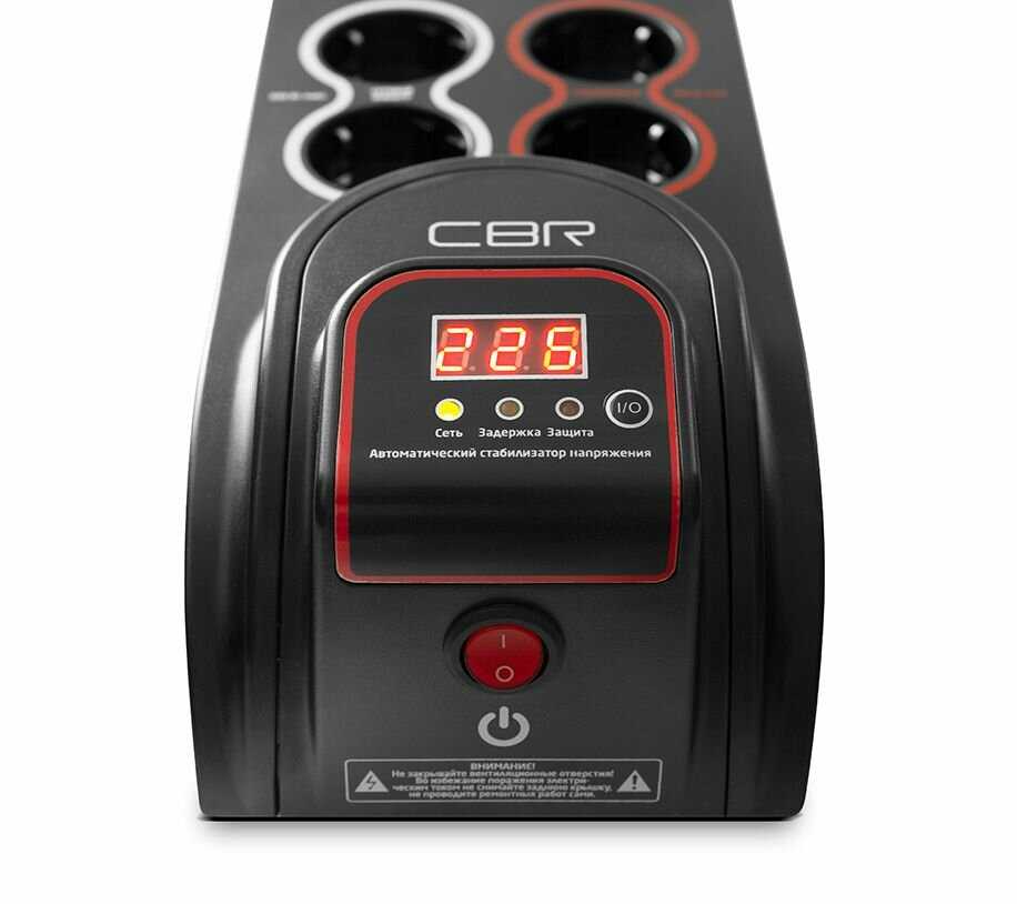 Стабилизатор напряжения CBR CVR 0105 (4 розетки 1.2 м) фотография 6