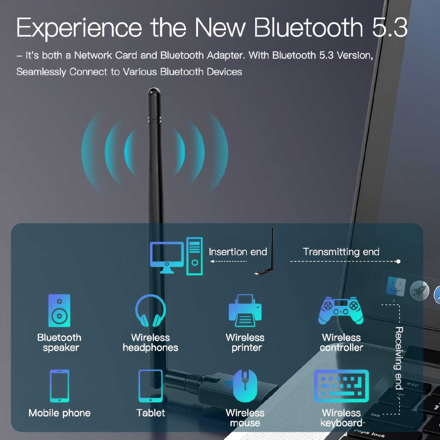 Беспроводной адаптер EDUP Беспроводной адаптер Wi-Fi 6 AX900 (EP-AX900) фотография 2