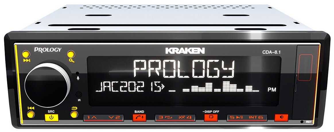 Автомагнитола PROLOGY CDA-8.1 KRAKEN FM/USB/BT ресивер 8х65 Вт фотография 1