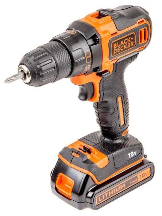 Аккумуляторная дрель-шуруповерт BLACK+DECKER BDCDD186K1B