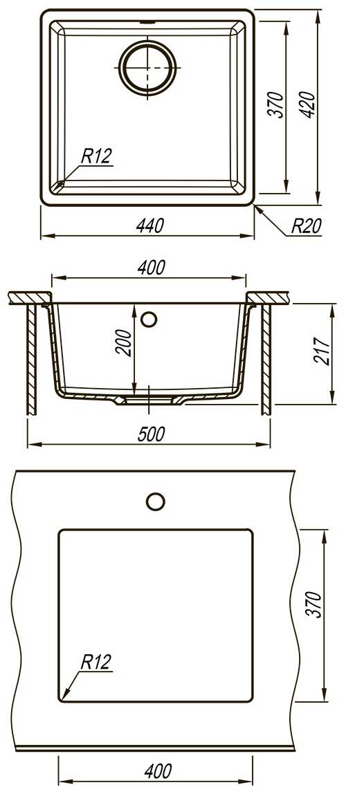 Врезная кухонная мойка Lemark SINARA 440-U фотография 13