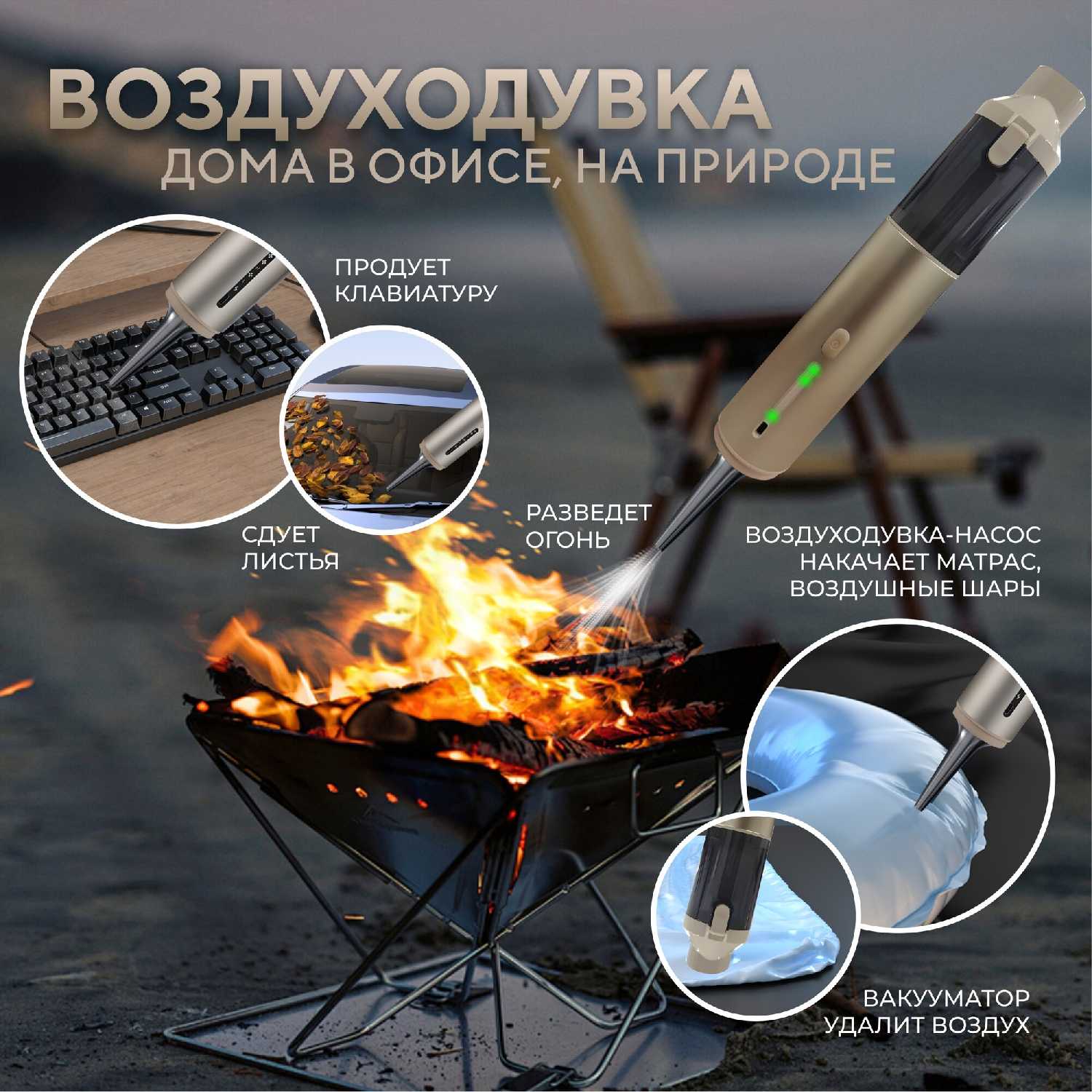 Автомобильный пылесос беспроводной фотография 3