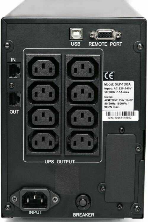 Интерактивный ИБП Powercom SMART KING PRO+ (SPT-1500-II) фотография 13