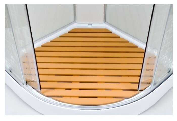 Душевая кабина Deto 1580 с LED-подсветкой и гидромассажем низкий поддон 80см*80см фотография 5