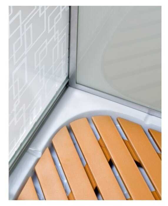 Душевая кабина Deto 1580 с LED-подсветкой и гидромассажем низкий поддон 80см*80см фотография 6