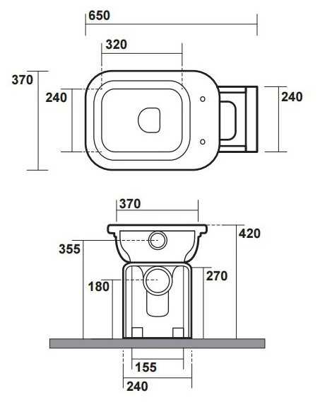 Чаша унитаза напольная KERASAN Waldorf 4116 с горизонтальным выпуском фотография 1