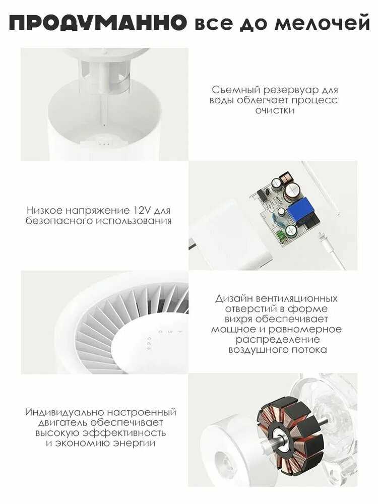 Умный увлажнитель воздуха Xiaomi Mijia Mist Free Humidifier 3 (CJSJSQ02XY) фотография 9