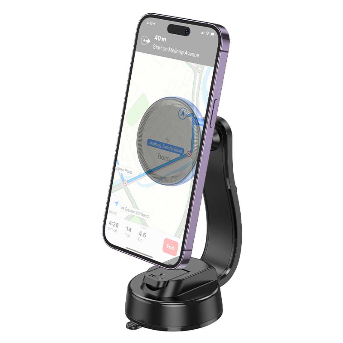 Держатель автомобильный на торпеду HOCO HW25 [магнитный с беспроводной зарядкой] фотография 2