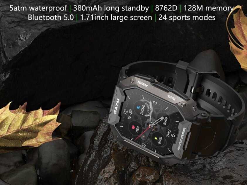 Умные часы LIGE LIGE 5ATM (Camouflage Black) фотография 1
