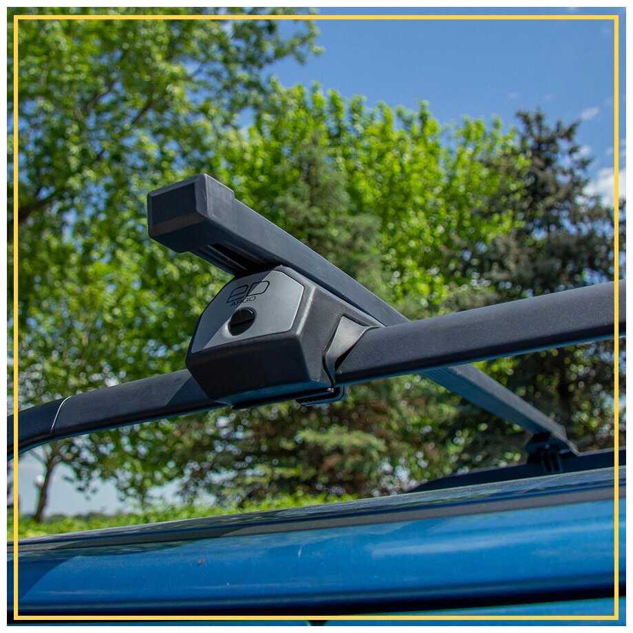 Багажник на крышу на рейлинги Хендай Крета 2016-2021 / Hyundai Creta 2016-2021 со стальными поперечинами - комплект дуг и креплений фотография 9
