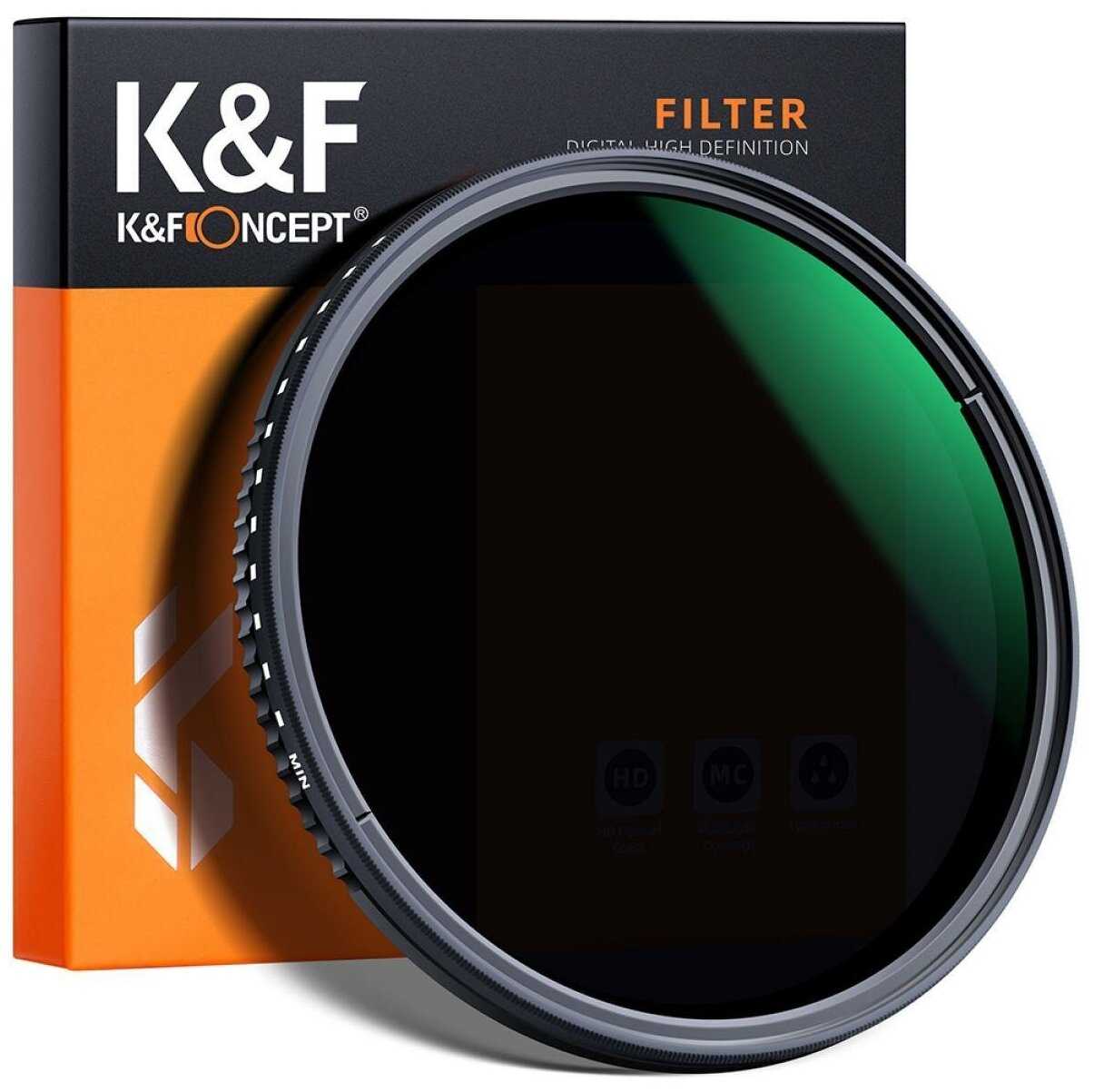 Переменный нейтральный фильтр K&F Concept Variable MC ND8-ND2000 Slim (77mm)