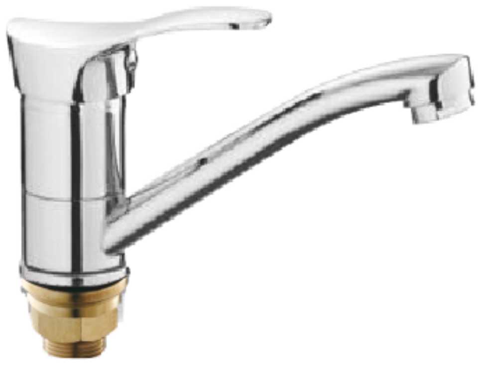 Смеситель для кухни Oute T31, T31203DB, низкий излив, гайка, хром