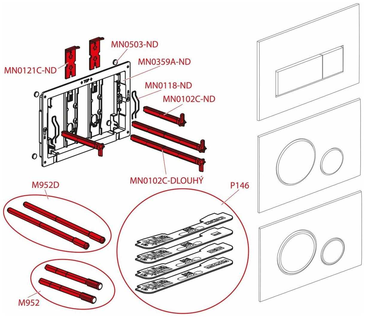Кнопка смыва AlcaPlast M770 фотография 6