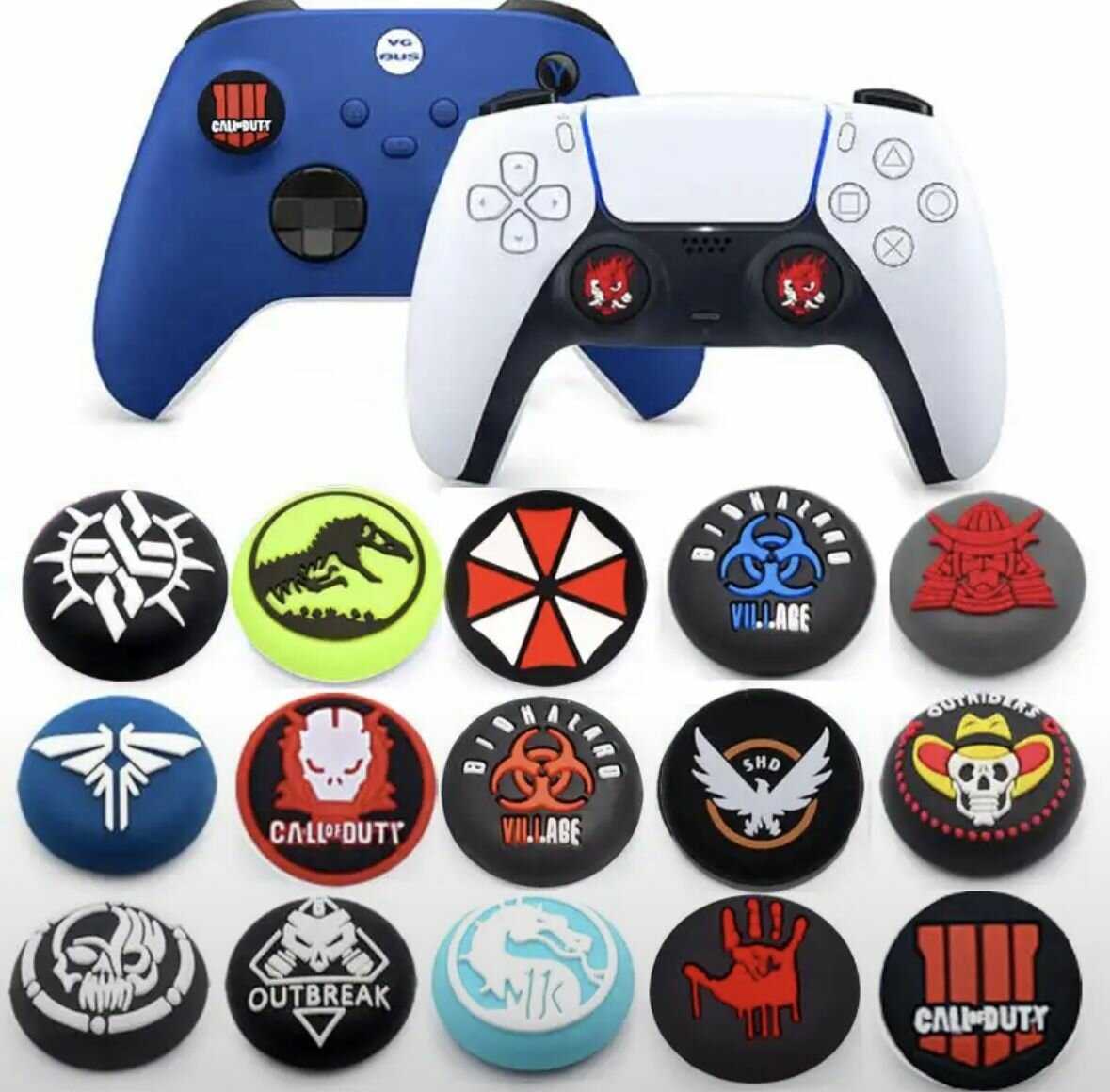 Защитные силиконовые накладки для джойстика PS5 DualSense, PS4 DualShock, Xbox 360 Xbox One Series фотография 4